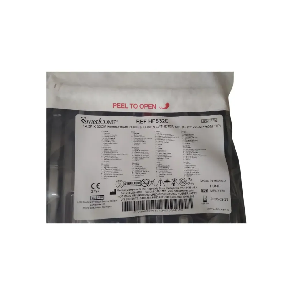 Double Lumen Catheter Set  (27cmfrom tip) – REF HFS 32E