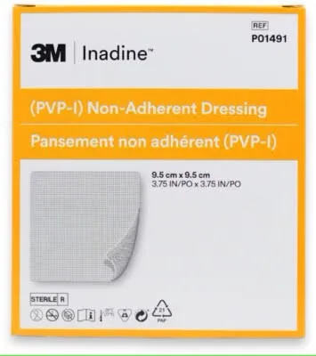 Inadine 9.5 cm × 9.5 cm – Povidone-Iodine Non-Adherent Wound Dressing 10's