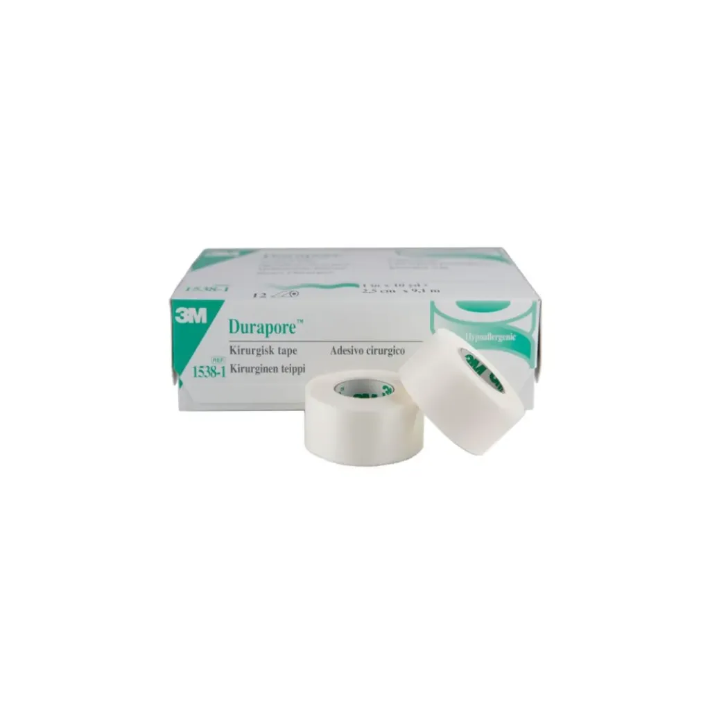 3M Durapore™ Tape – 12 Rolls Pack | Heavy-Duty Silk Surgical Tape