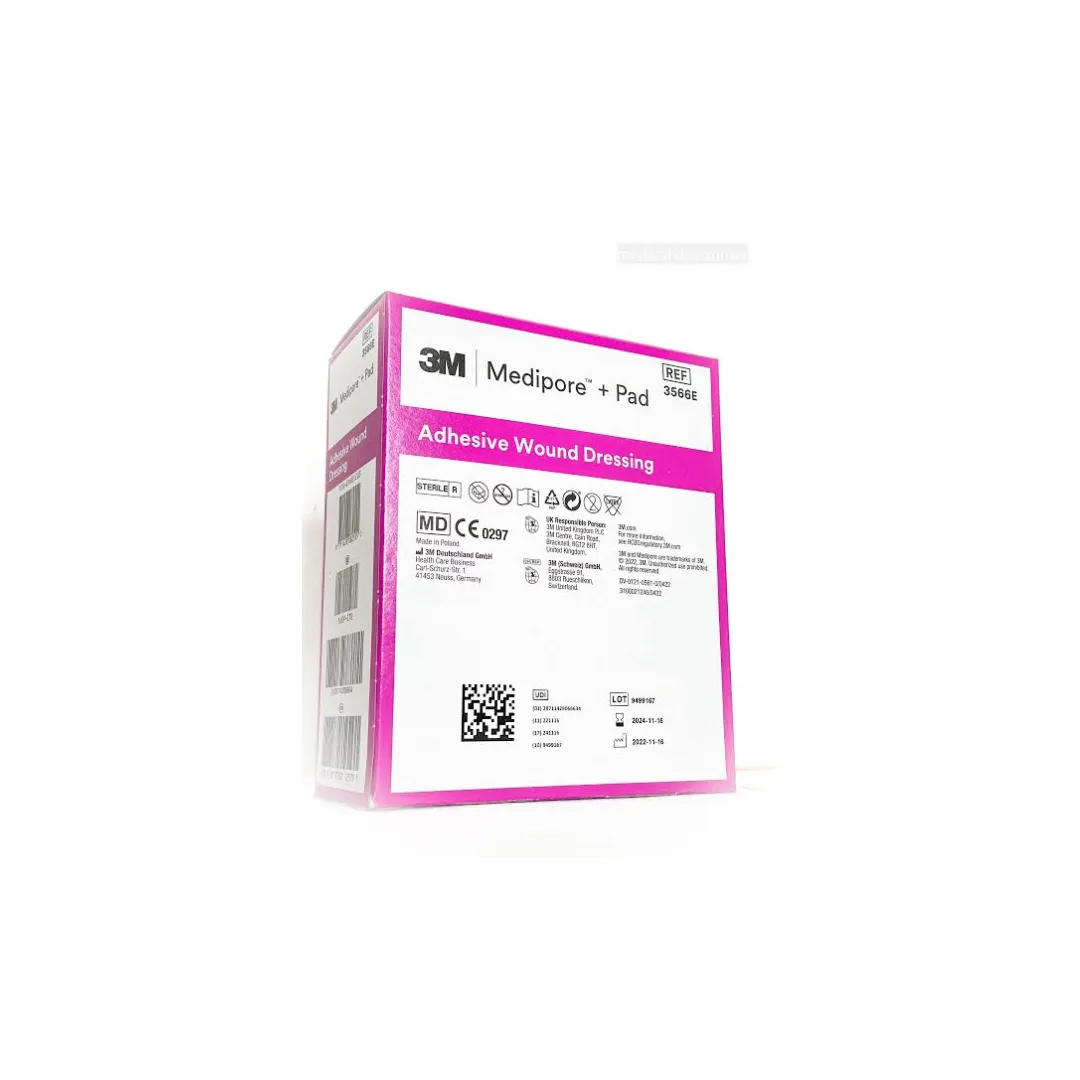 medipore dressing 3M Wound Medipore +Pad - 3.5" x 8" (25 per Box) Medipore + pad sterile dressing