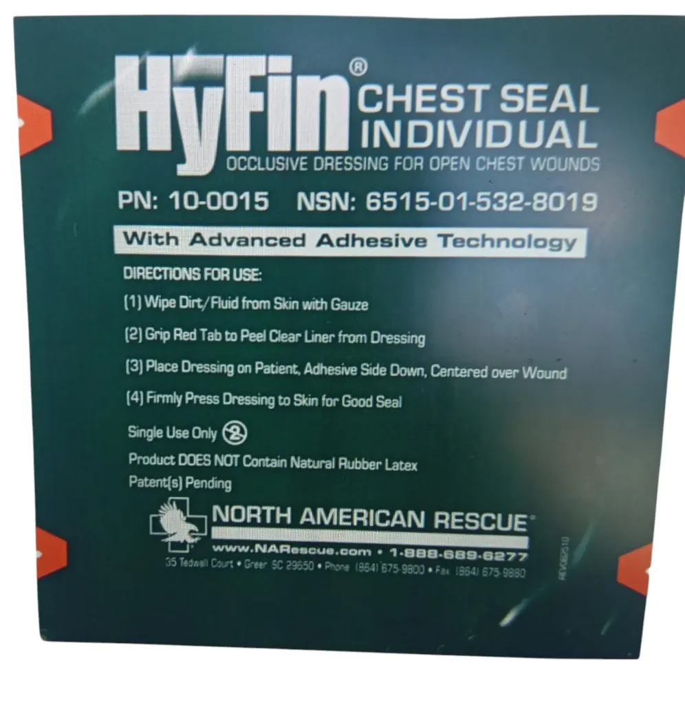 Sterile Occlusive Dressing for Open Chest Wound – Per Piece