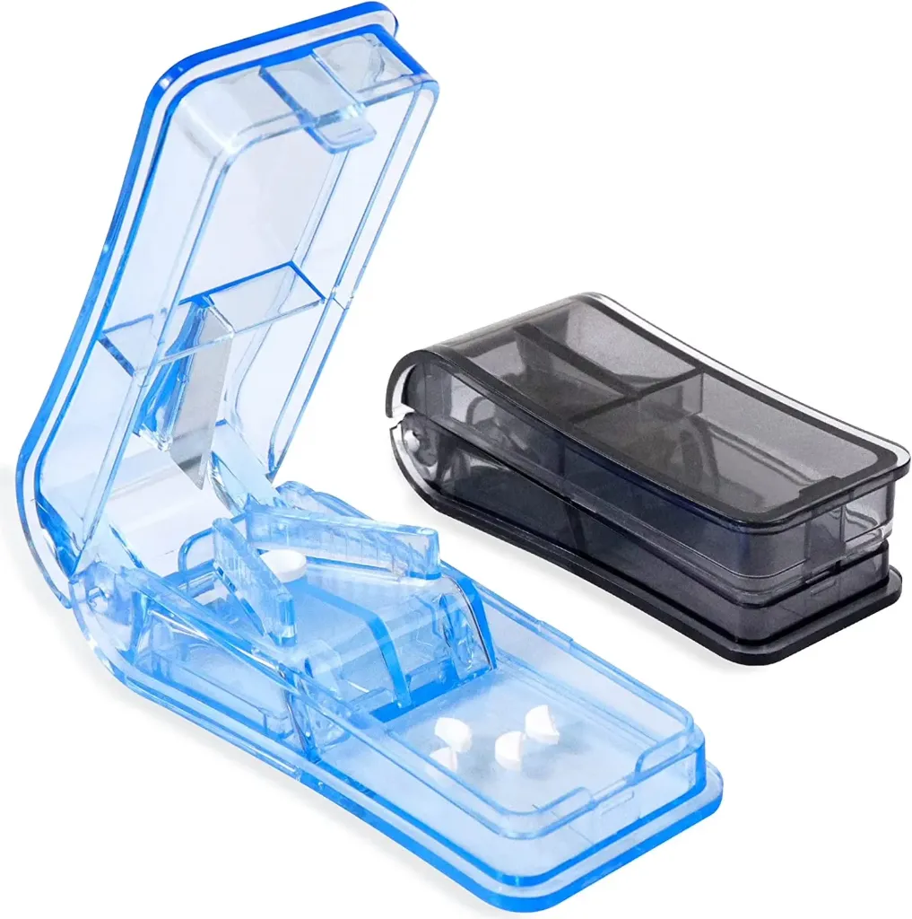 Tablet Pill Cutter | Portable Pill Splitter with Storage