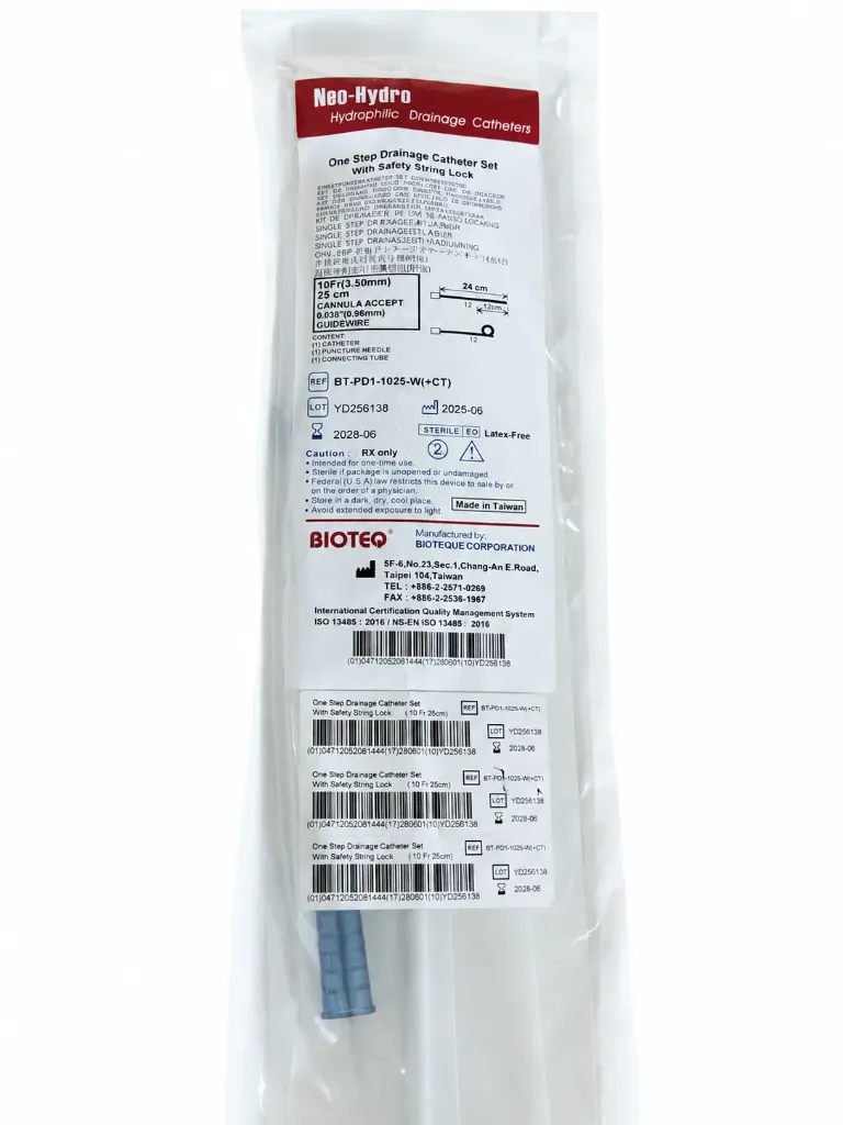 Neo Hydro Hydro Hydrophilic Drainage Catheter 10fr 25cm