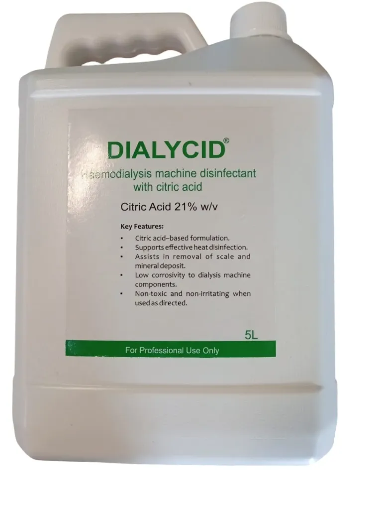 Citric Acid 21% (Dialycid) – Acid Concentrate for Hemodialysis Treatment