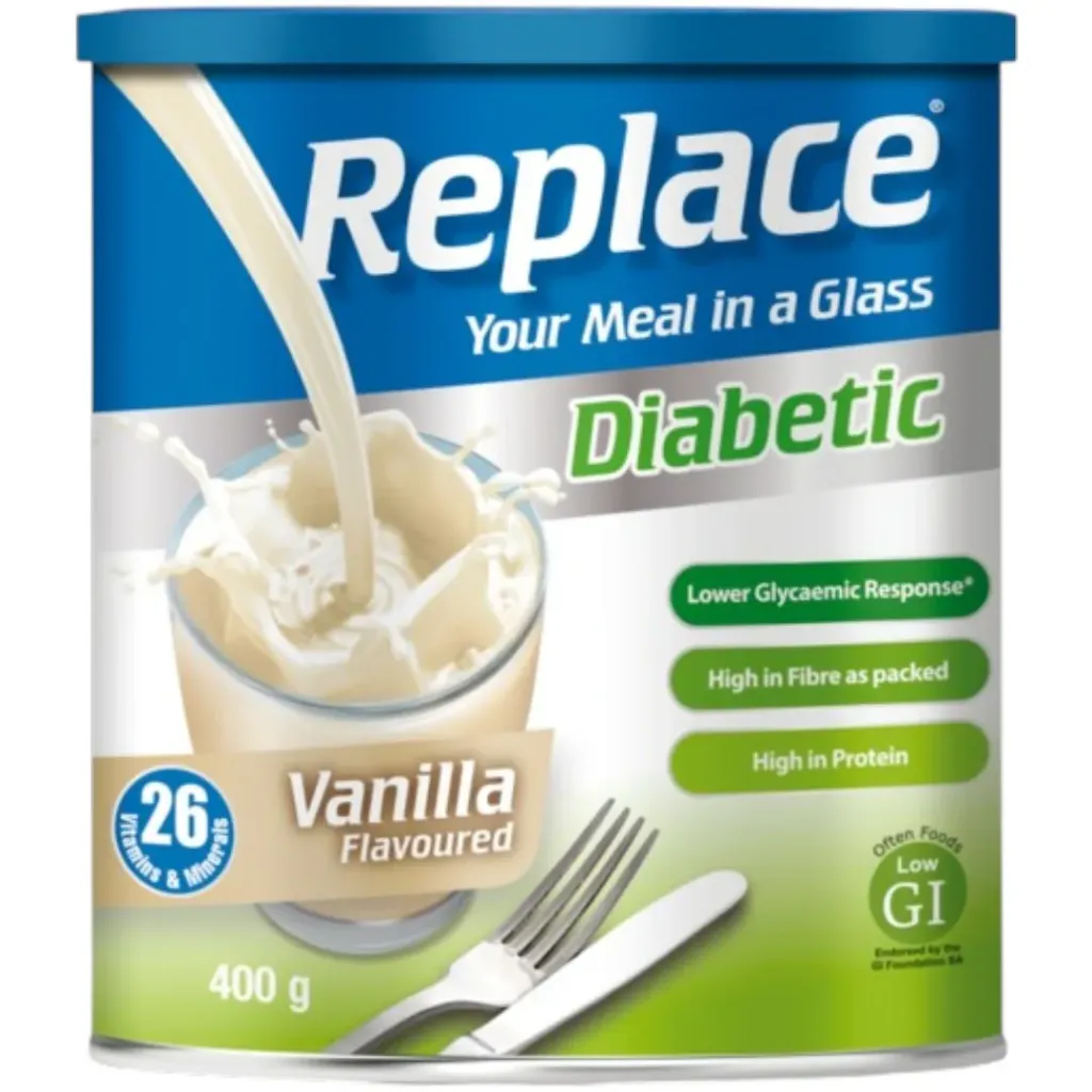 Replace Diabetic Vanilla 400g – Complete Meal Replacement Shake for People with Diabetes