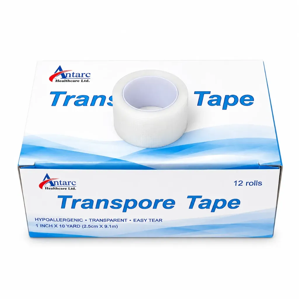 Transpore Tape 1 Inch – Transparent Medical Adhesive Tape Per Piece for Dressing & Tubing Fixation