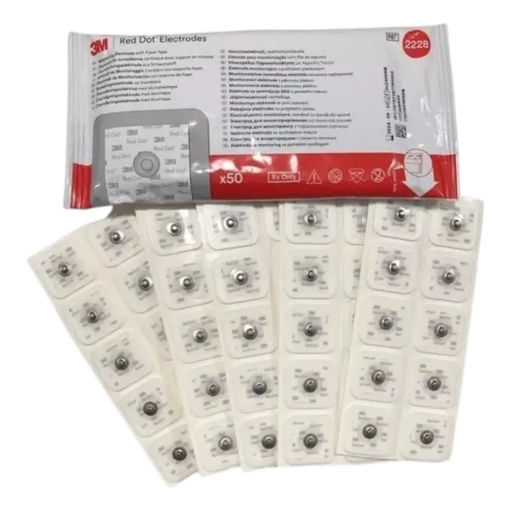 3M™ Red Dot™ 2228 IPD Monitoring Electrodes – Foam Backing ECG Monitoring Electrodes (50's)