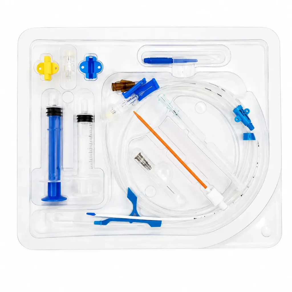 CVC Kit 3–4Fr, 5cm Triple Lumen Without Dressing – Central Venous Catheterization Kit
