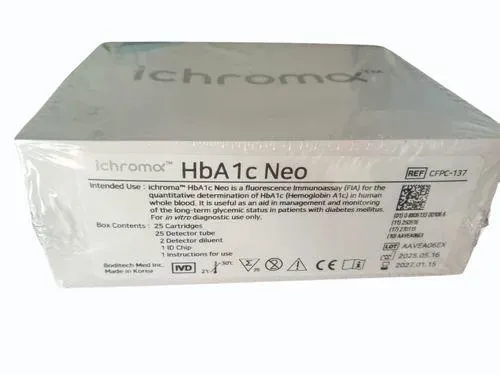 ichroma™ HbA1c Neo Test Kit 25’s – Quantitative Glycated Hemoglobin HbA1c Test