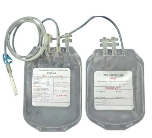 Double Blood Bag CPDA-1 450ml + 300ml – Sterile Blood Collection & Component Separation System