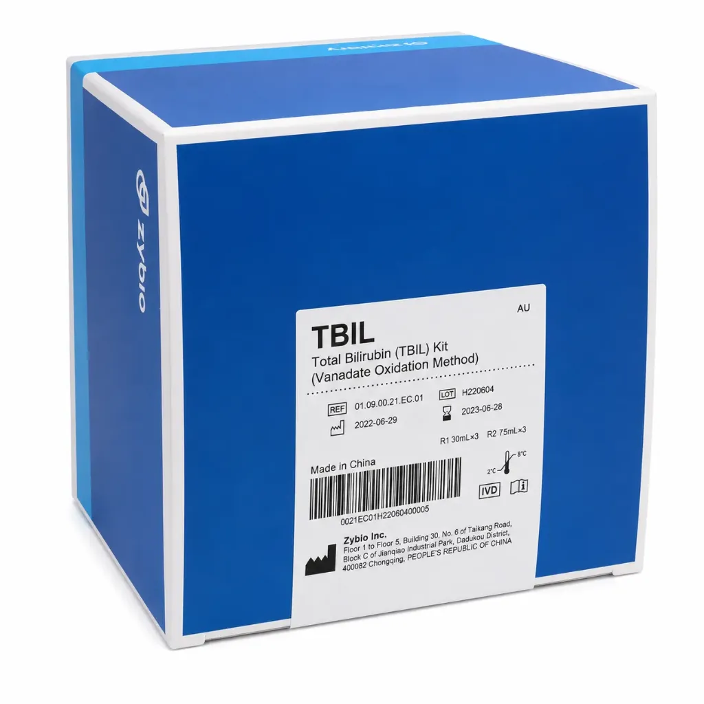 Zybio Total Bilirubin (TBIL) Reagent 30mL × 3 / 75mL × 3 – Vanadate Oxidizing Method Chemistry Kit