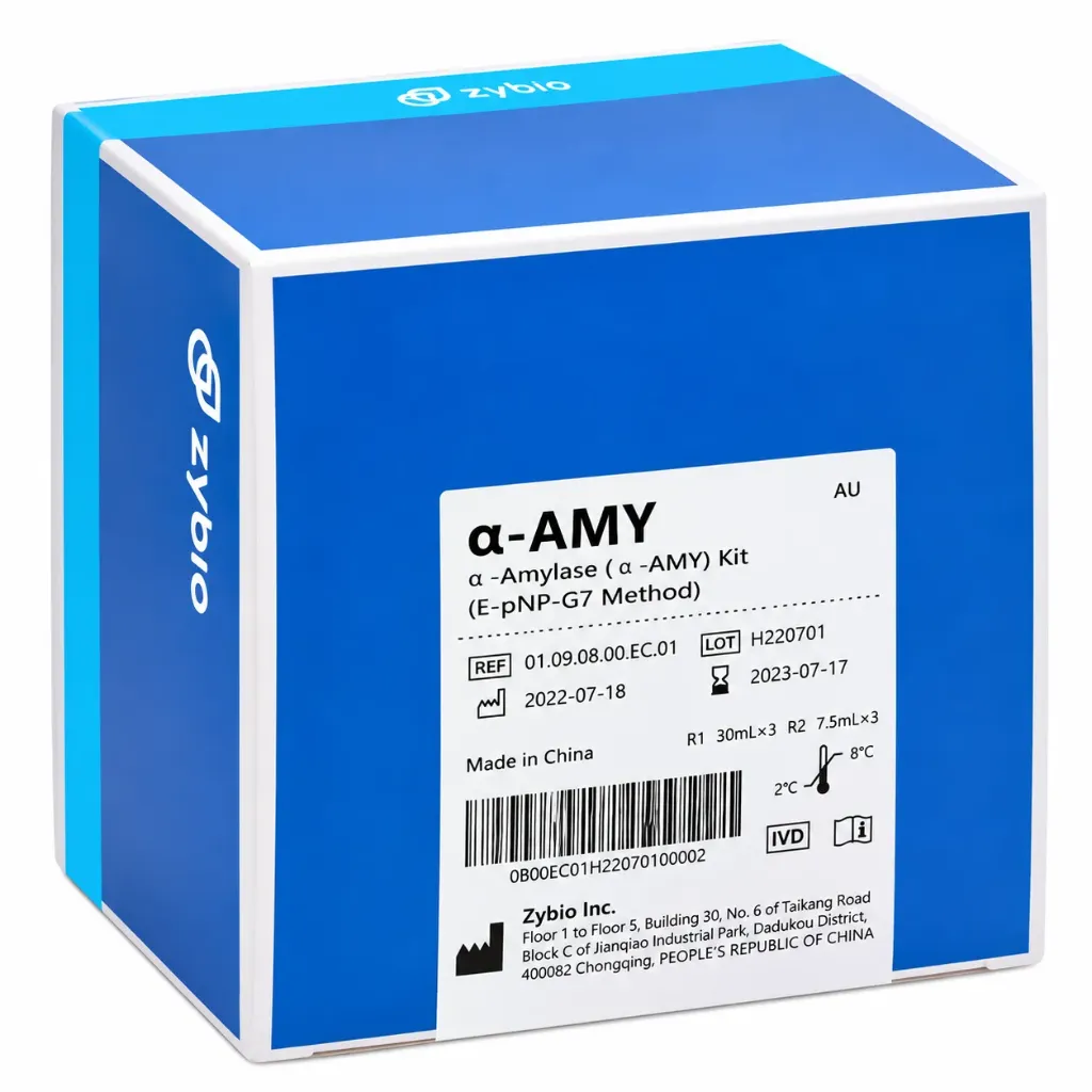 Zybio α-Amylase (α-AMY) Reagent 30mL × 3 – E-pNP-G7 Clinical Chemistry Test Kit