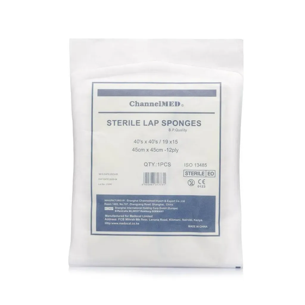 Sterile Abdominal Swabs 45 × 45cm, 12 Ply – Surgical Laparotomy Gauze Swabs