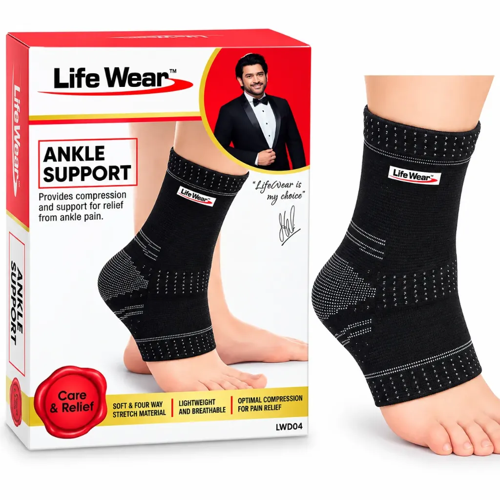 LifeWear Ankle Support – Elastic Ankle Brace for Compression, Stability & Everyday Support