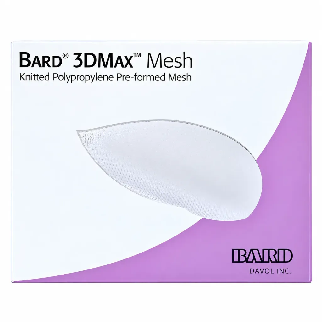 3DMax™ Medium Left 8.5 × 13.7 cm Polypropylene Surgical Mesh – C. R. Bard