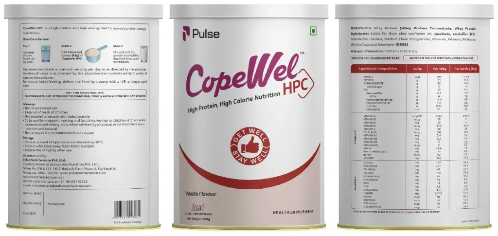 Copewel HPC- High Protein,High Calorie Nutrition Powder (400g) | Maesio ...